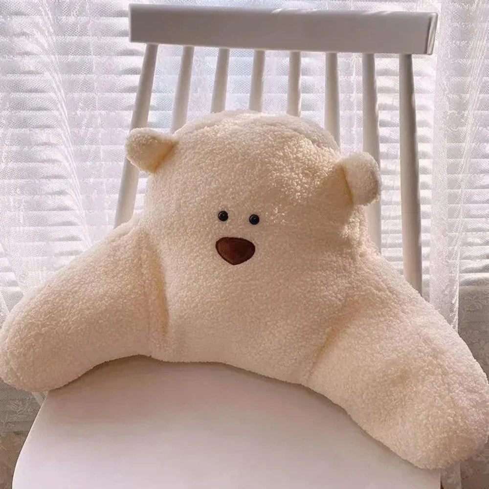 Teddy Shape Waist Backrest Cushion — alternate angle view