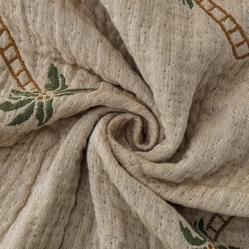 Tropical Palm Tree Reversible Cotton Blanket — additional view