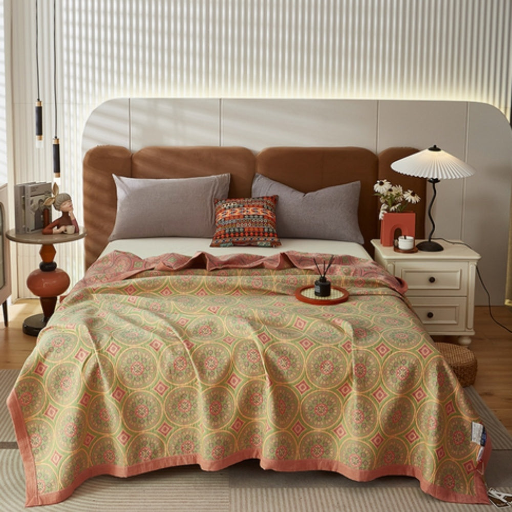 Velina Reversible Cotton Summer Blanket — product detail view