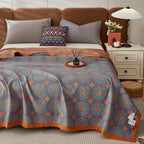 Velina Reversible Cotton Summer Blanket — product in use