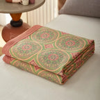 Velina Reversible Cotton Summer Blanket — alternate angle view