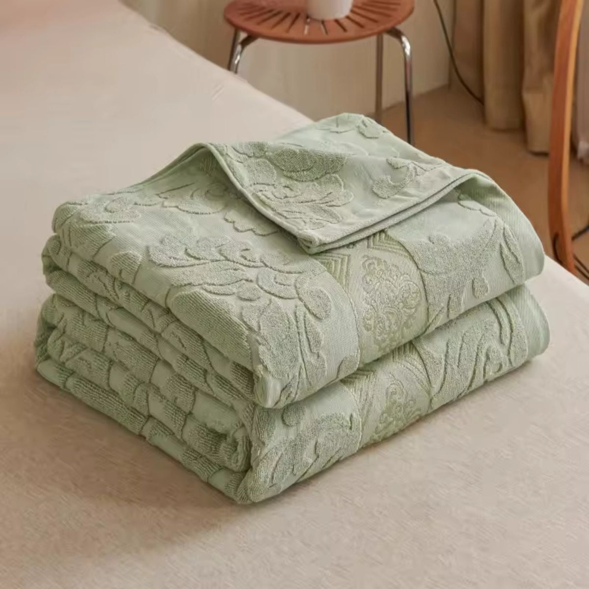 Velour Blossom Dream Throw Blanket — product in use