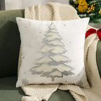 Velvet Christmas Tree Decorative Cushion Cover — size and scale reference