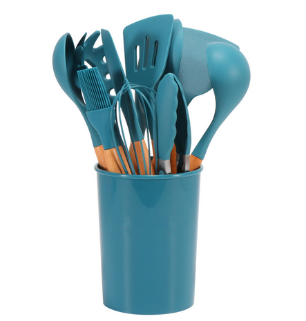 Silicone Cooking Utensils Set — material texture close-up