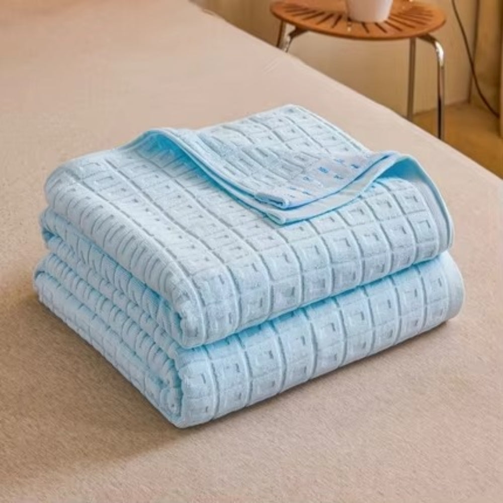 Waffle Cotton Throw — product in use