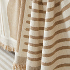 Wavy Stripe Boho Sofa Cover — product close-up