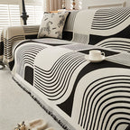 Wavy Stripe Boho Sofa Cover — size and scale reference