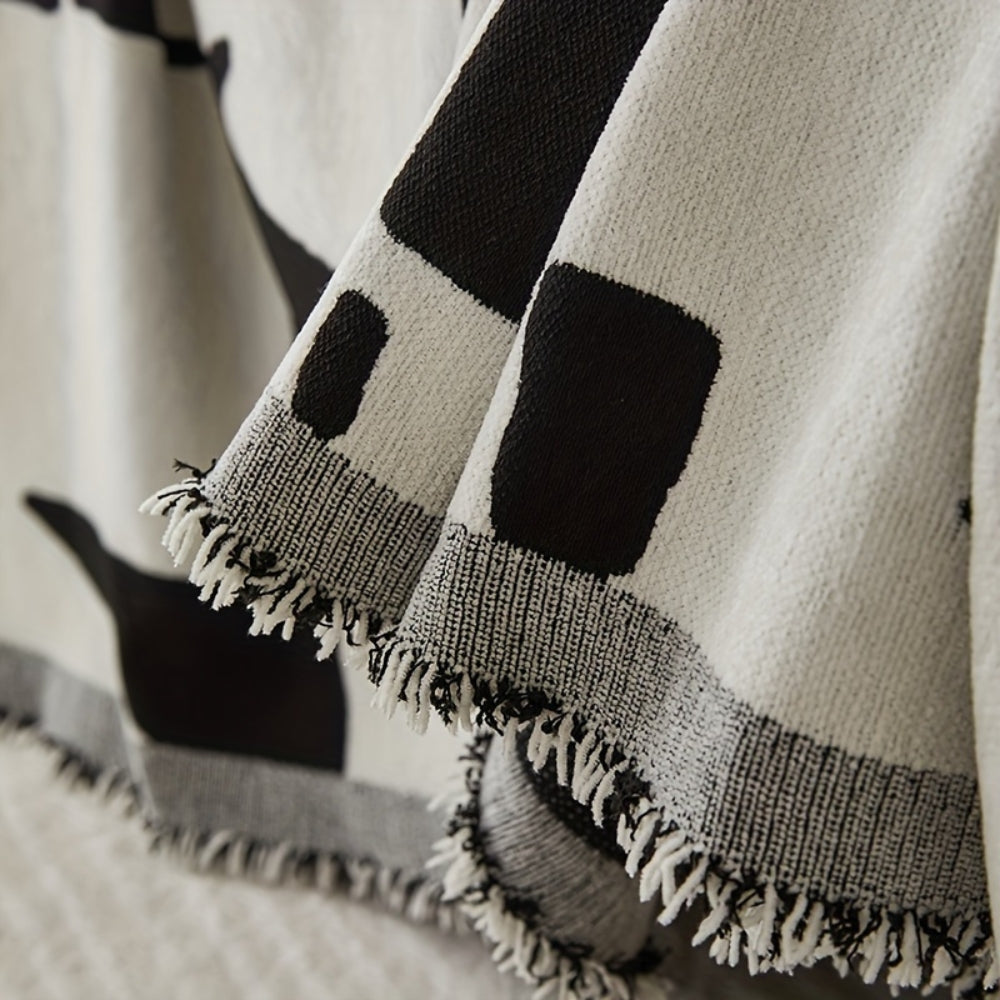Wavy Stripe Boho Sofa Cover — product detail view