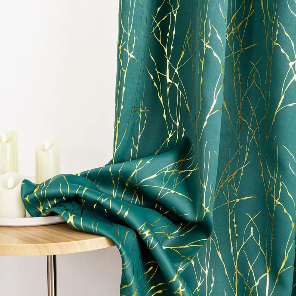 Whispering Forest Vein Blackout Curtain — lifestyle shot