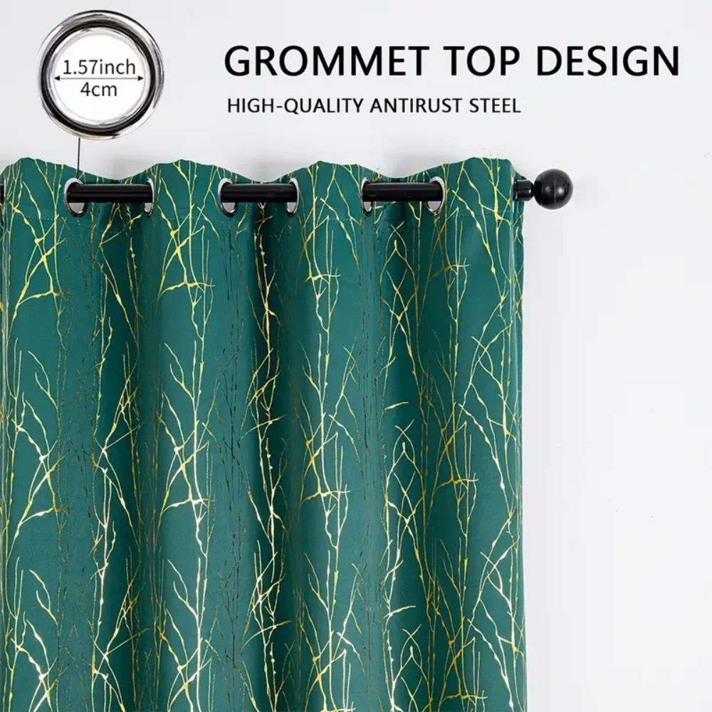 Whispering Forest Vein Blackout Curtain — product close-up