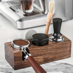 Rectangular Wood Coffee Tamper Station — main product photo