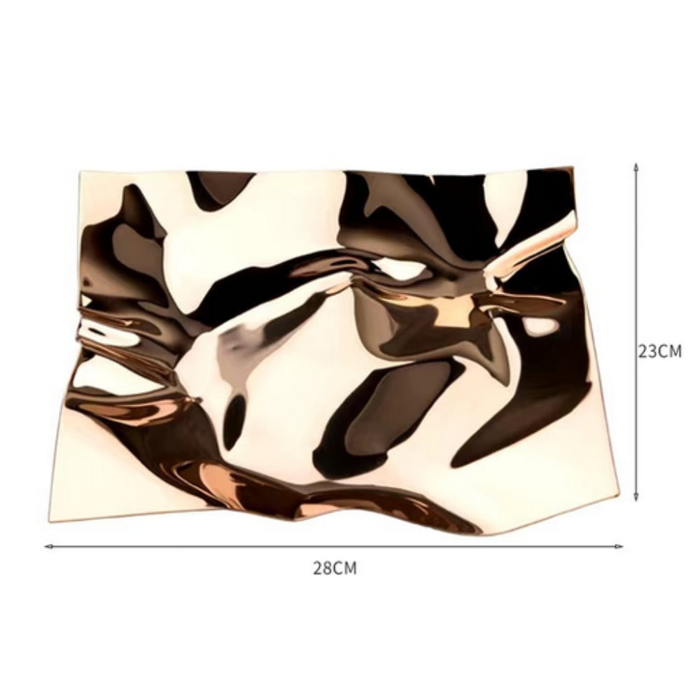 Wrinkled Stainless Steel Obsidian Tray — additional view