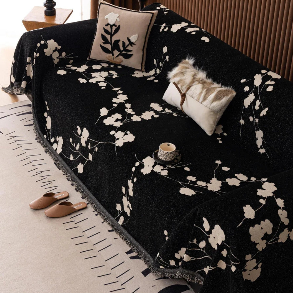 Alora Elegant Retro Chenille Sofa Cover — lifestyle shot