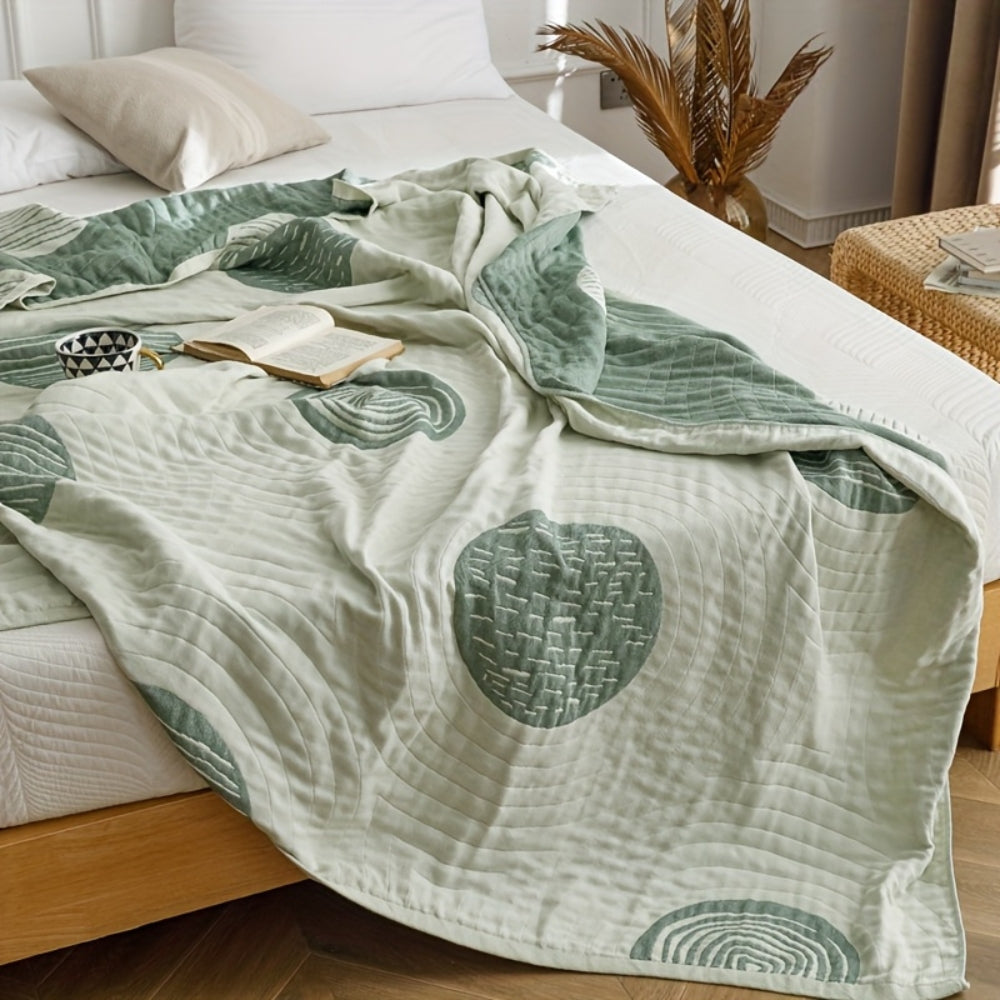 Zen Round Pattern Lightweight Cotton Blanket — product feature detail