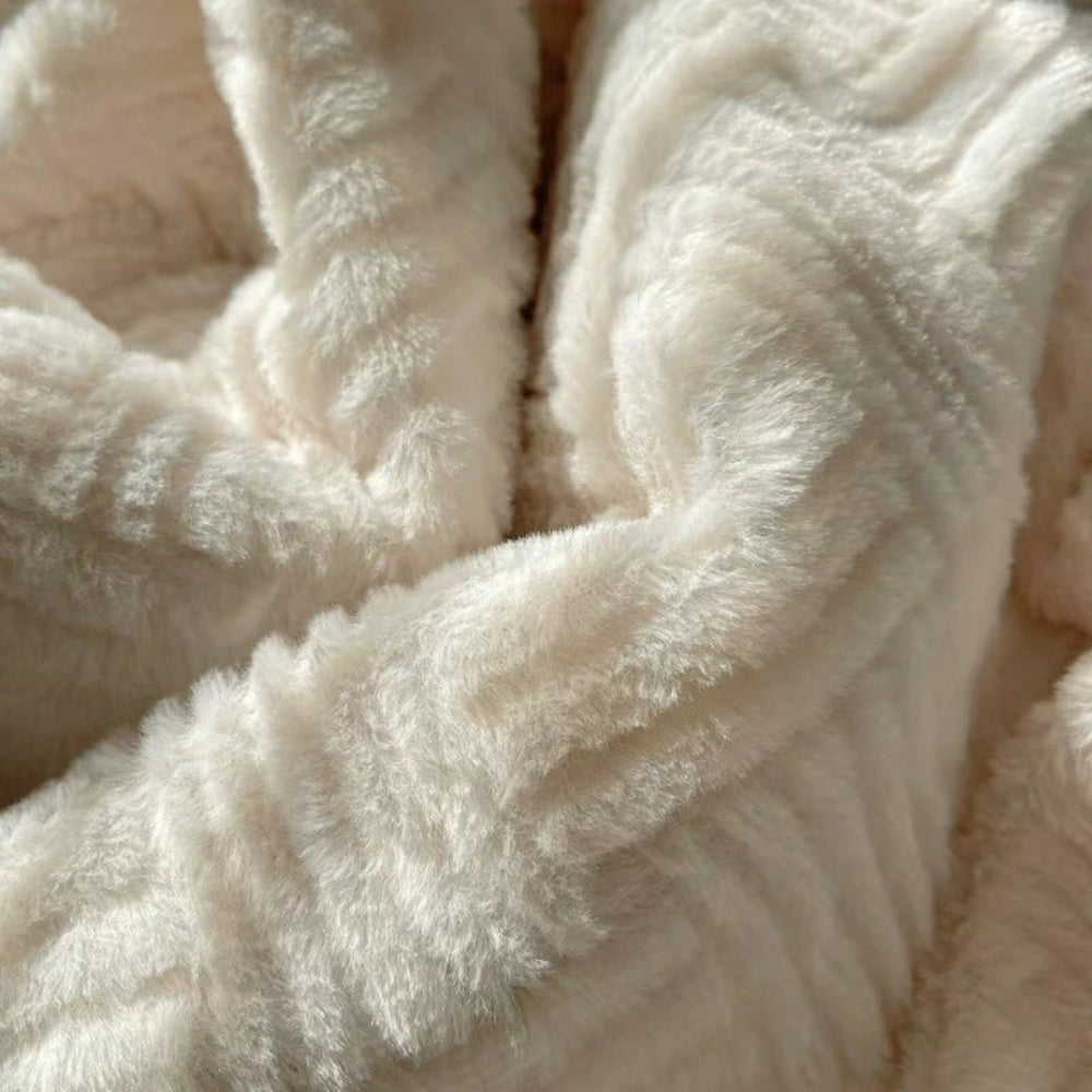 Seraphina Soft Jacquard Rabbit Plush Blanket — additional view
