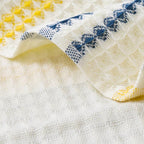 Colourblock Striped Cotton Bath Towel — product close-up
