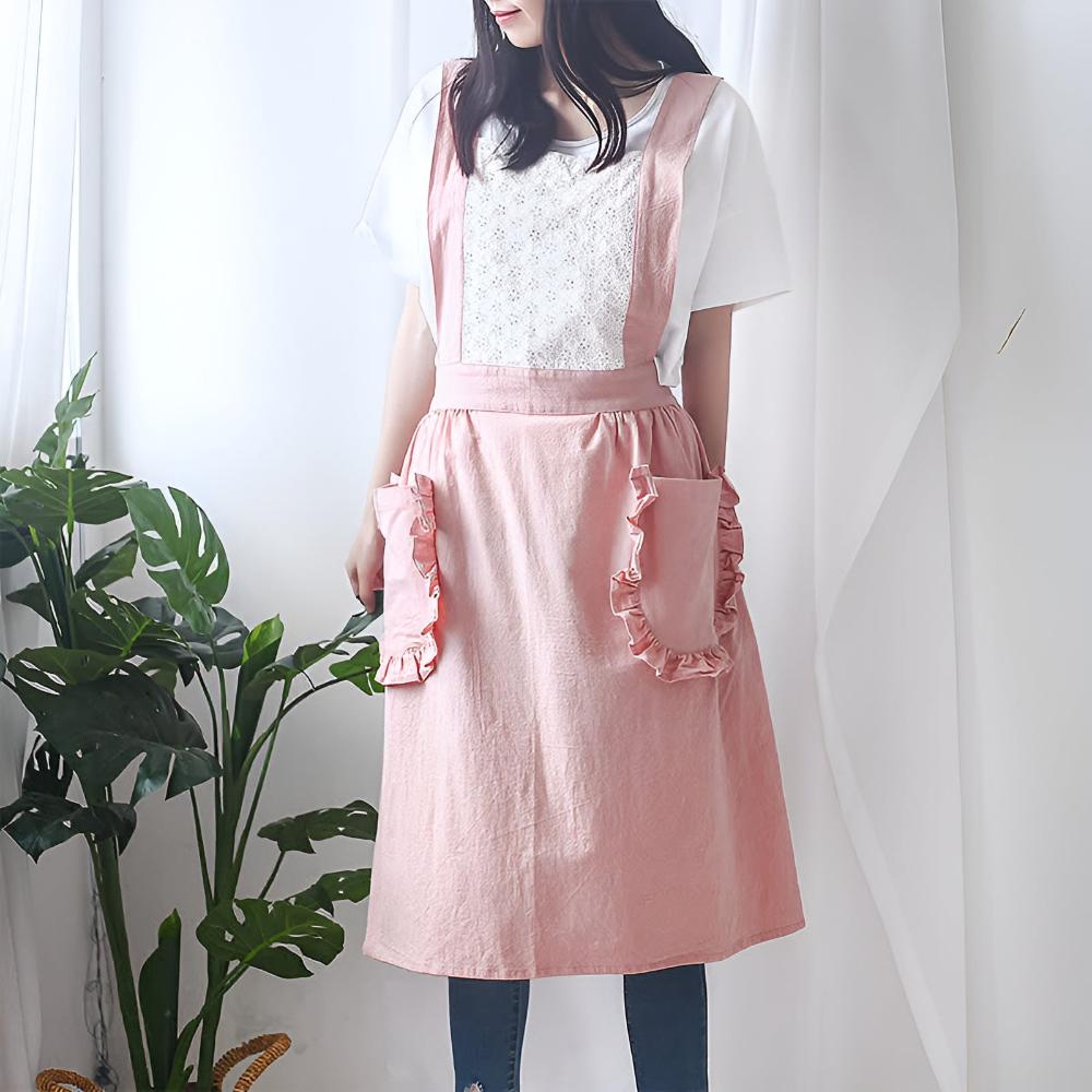 Chic Ruffle Pocket Apron — additional view