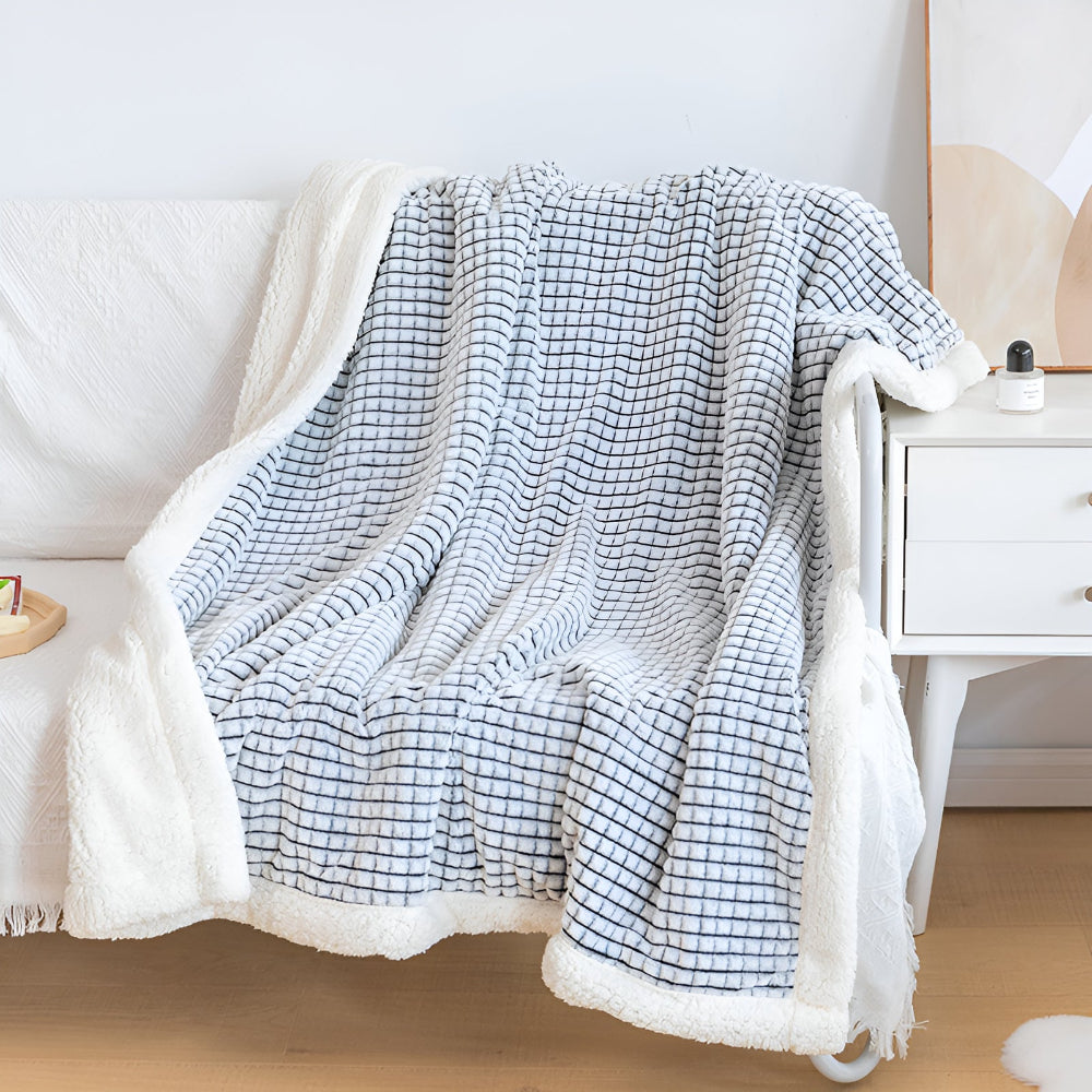 Warm Waffle Sherpa Blanket — material texture close-up