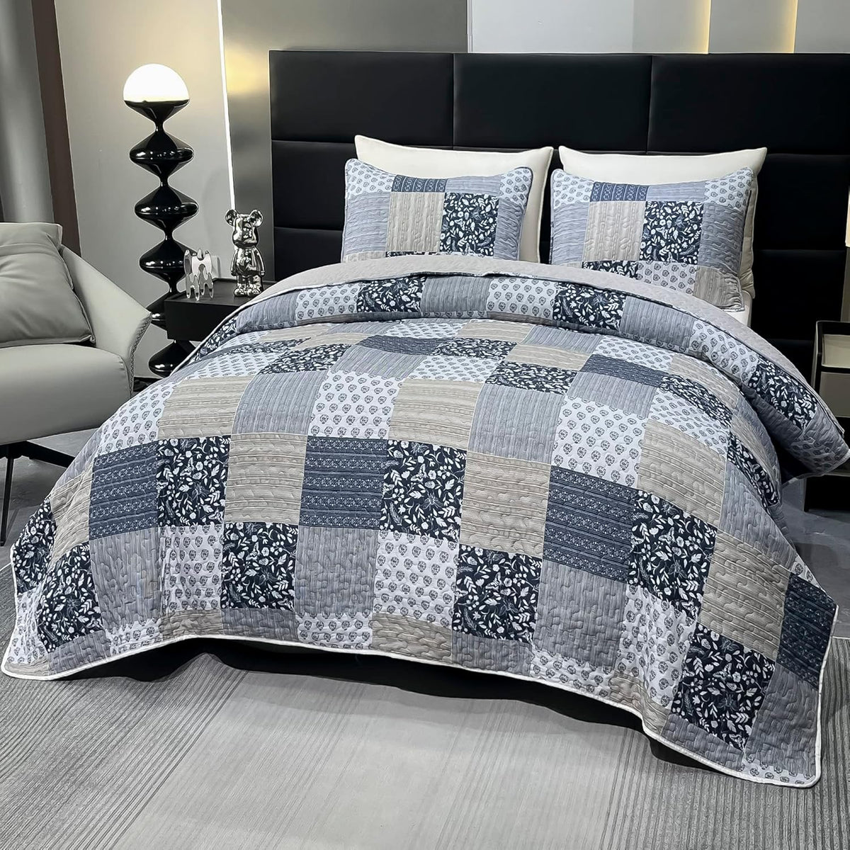 Plaid Patchwork Coverlet — main product photo
