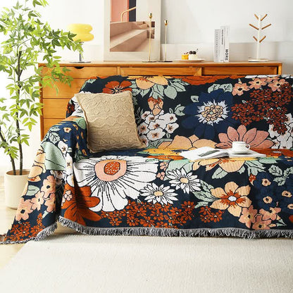 Floral Garden Tassel Sofa Cover — main product photo