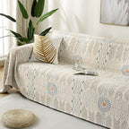 Reversible Chic Cotton Throw Blanket — alternate angle view