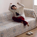 Reversible Chic Cotton Throw Blanket — product close-up