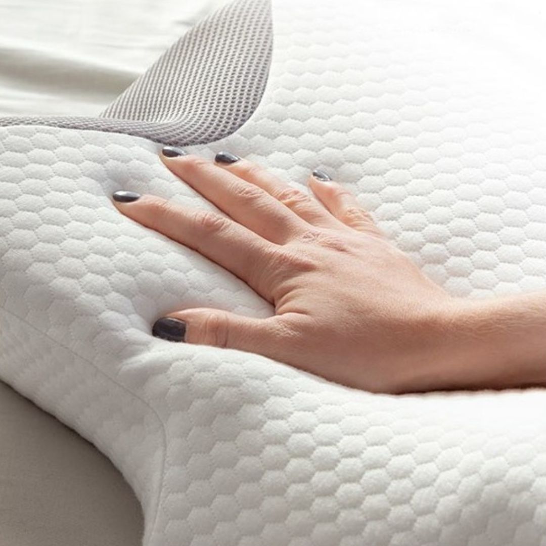 Dream Sleep Pillow | Cervical Contour Memory Foam — product in use