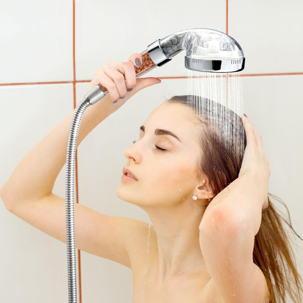 Mineral Shower Head | Better Skin & Hair — product in use