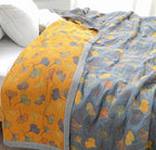 Ginkgo Leaf Throw Blanket — product close-up