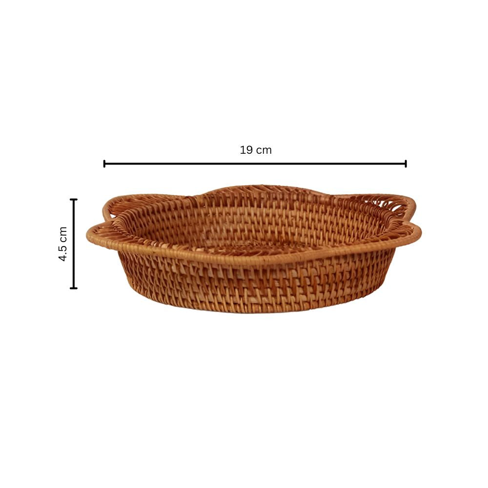Handwoven Rattan Floral Basket — product feature detail