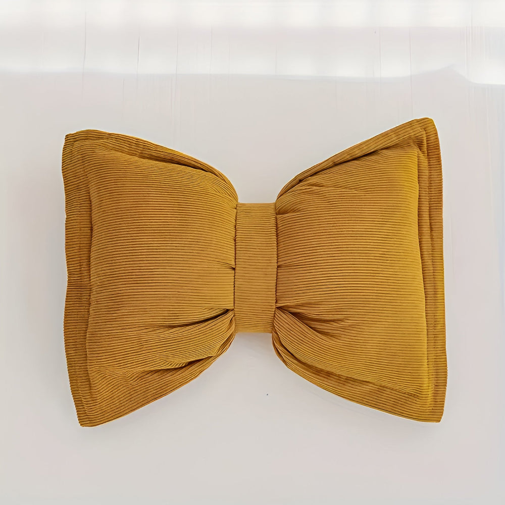 Bowknot Decorative Cushion Pillow — material texture close-up
